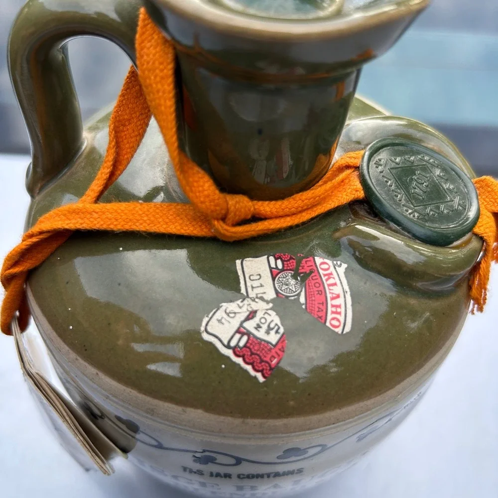 Vintage Tullamore Dew Blended Irish Whiskey Jug Decanter Dublin Ireland Empty